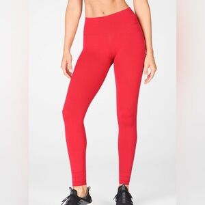 Fabletics SculptKnit Women’s Legging Full Length Pant Red Vermillion Gym Workout